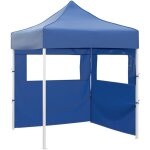 Tente de rception, tonnelle et pergola de jardin, barnum pliable avec 2 parois 2x2 m acier bleu owv83801 ...