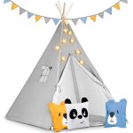 Tente tipi pour enfant avec lumi�res nukido - gris