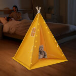 Tente tipi tiny land pour enfants ? tente de jeu 100 % coton avec tapis rembourr� et lumi�res en forme ...