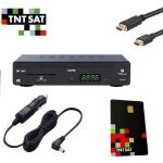 Terminal r�cepteur satellite astra triax thr9910 tntsat + hdmi + carte tntsat + c�ble 12v (pack camping ...