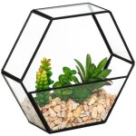 Terrarium artificiel pia noir h20cm atmosphera crateur d'intrieur