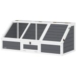 Terrarium ext�rieur sans fond pour tortues, facile � ouvrir, gris clair - enclos s�curis� et pratique ...