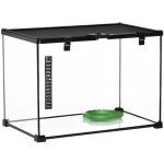 Terrarium pour reptiles 50x30x35 cm, terrarium panoramique  360, avec thermomtre 18 - 34c, structure ...