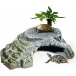 Terrarium pour tortues, grotte terrestre, rampe d'acc�s pour reptiles, d�coration du sanctuaire, humidificatio ...