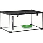 Terrarium en verre pour reptiles avec thermom�tre 50 x 30 x 25 cm