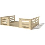 Altanka - terrasse en bois avec balustrade pour abri en bois - 12m2 - 4m x 3m - couleur: naturel Altanka - terrasse en bois avec balustrade pour abri en bois - 12m2 - 4m x 3m - couleur: naturel