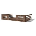 Altanka - terrasse en bois avec balustrade pour abri en bois - 12m2 - 4m x 3m - imprégnée - couleur: ... Altanka - terrasse en bois avec balustrade pour abri en bois - 12m2 - 4m x 3m - imprégnée - couleur: ...