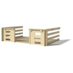 Altanka - terrasse en bois avec balustrade pour abri en bois - 6m2 - 3m x 2m - couleur: naturel Altanka - terrasse en bois avec balustrade pour abri en bois - 6m2 - 3m x 2m - couleur: naturel
