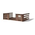 Altanka - terrasse en bois avec balustrade pour abri en bois - 6m2 - 3m x 2m - imprégnée - couleur: marron ... Altanka - terrasse en bois avec balustrade pour abri en bois - 6m2 - 3m x 2m - imprégnée - couleur: marron ...