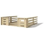 Altanka - terrasse en bois avec balustrade pour abri en bois - 9m2 - 3m x 3m - couleur: naturel Altanka - terrasse en bois avec balustrade pour abri en bois - 9m2 - 3m x 3m - couleur: naturel