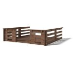 Altanka - terrasse en bois avec balustrade pour abri en bois - 9m2 - 3m x 3m - imprégnée - couleur: marron ... Altanka - terrasse en bois avec balustrade pour abri en bois - 9m2 - 3m x 3m - imprégnée - couleur: marron ...