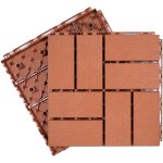 Terrasse carre en bois - plastique, tuiles composites embotables, terrasse extrieure, toits, jardins, ...