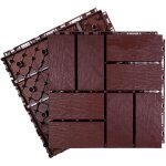 Terrasse carre en bois - plastique, tuiles composites embotables, terrasse extrieure, toits, jardins, ...