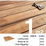 Terrasseenbois. fr - planches de terrasse bois exotique jatoba pour 1 m² ? longueur 2, 45 m Terrasseenbois. fr - planches de terrasse bois exotique jatoba pour 1 m² ? longueur 2, 45 m