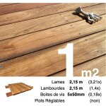 Terrasseenbois. fr - kit terrasse bois exotique jatoba pour 1 m� ? lames 2, 15 m, lambourdes 2, 15 m ...