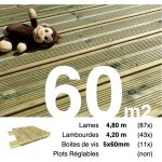 Terrasseenbois. fr - kit terrasse pin autoclave vert pour 60 m² ? lames 4, 8 m, lambourdes 4, 2 m et ... Terrasseenbois. fr - kit terrasse pin autoclave vert pour 60 m² ? lames 4, 8 m, lambourdes 4, 2 m et ...
