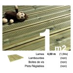 Terrasseenbois. fr - planches de terrasse pin autoclave vert pour 1 m ? longueur 4, 5 m