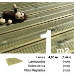 Terrasseenbois. fr - planches de terrasse pin autoclave vert pour 1 m� ? longueur 4, 8 m