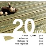 Terrasseenbois. fr - planches de terrasse pin autoclave vert pour 20 m� ? longueur 2, 75 m