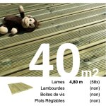 Terrasseenbois. fr - planches de terrasse pin autoclave vert pour 40 m� ? longueur 4, 8 m ? livraison ...