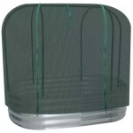 Carr� potager en acier galvanis� sur�lev� avec filet de protection 120 x 60 x 110 cm