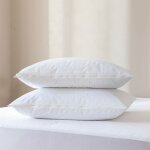 Terre de nuit - lot de 2 prot�ge oreillers bouclette imperm�able 60x60 cm - serenite