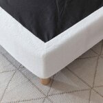 Terre de nuit - cache - sommier bouclette intgral blanc 160x200 - boucletta