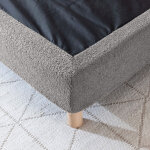 Terre de nuit - cache - sommier bouclette intégral gris foncé 160x200 - boucletta Terre de nuit - cache - sommier bouclette intégral gris foncé 160x200 - boucletta