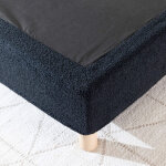Terre de nuit - cache - sommier bouclette intgral noir 160x200 - boucletta