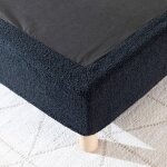 Terre de nuit - cache - sommier bouclette intgral noir 180x200 - boucletta
