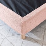 Terre de nuit - cache - sommier bouclette intgral rose 160x200 - boucletta