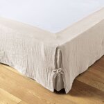 Terre de nuit - cache sommier double gaze de coton pampa 140x190 cm