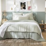 Couvre - lit gaze de coton imprimé vichy 90x200 cm vert Couvre - lit gaze de coton imprimé vichy 90x200 cm vert