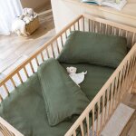 Terre de nuit - housse de couette bébé 80x120 gaze de coton kaki noa - noa Terre de nuit - housse de couette bébé 80x120 gaze de coton kaki noa - noa