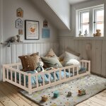 Terre de nuit - lit inspiration montessori enfant � barreaux naturel 90x190
