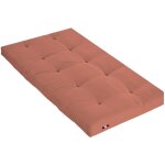 Terre de nuit - matelas futon terracotta coeur en mousse � m�moire de forme 90x190