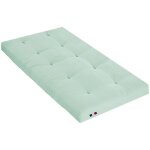 Terre de nuit - matelas futon vert cladon coeur en latex 90x190