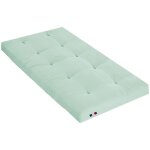 Terre de nuit - matelas futon vert c�ladon coeur en mousse � m�moire de forme 90x190