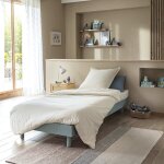 Terre de nuit - sommier kit en bois massif vert d'eau 90x190