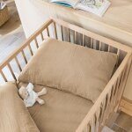 Terre de nuit - taie d'oreiller bb 40x60 gaze de coton beige noa - noa