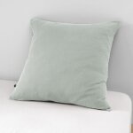 Terre de nuit - taie d'oreiller double gaze de coton eucalyptus 60x60 cm Terre de nuit - taie d'oreiller double gaze de coton eucalyptus 60x60 cm