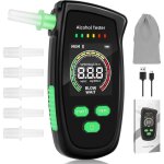Testeur d'alcool portable certifié, rechargeable, avec écran, 5 embouts, mesure de haute précision pour ... Testeur d'alcool portable certifié, rechargeable, avec écran, 5 embouts, mesure de haute précision pour ...