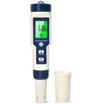 Testeur ph 5 en 1 ? mesure ph / tds / ec / salinit� ? �cran lcd r�tro�clair� ? compensation automatique ...