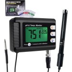 Testeur de ph et de temprature 2 en 1 014 ph sonde d'lectrode bnc  talonnage automatique pour compteur ...