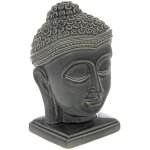Atmosphera - statuette bouddha yola c�ramique gris h22, 5cm cr�ateur d'int�rieur