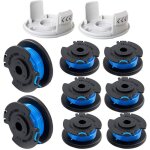 T�te de coupe - bordures en nylon compatible avec ryobi one + ac14rl3a (8 bobines, 2 capuchons)