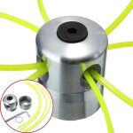 Tête de débroussailleuse universelle en aluminium tête de coupe bobine fils nylon de rechange pour débroussail ... Tête de débroussailleuse universelle en aluminium tête de coupe bobine fils nylon de rechange pour débroussail ...