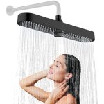 T�te de douche carre, 3 modes pommeau de douche pluie, tete de douche rotatif 360�, pommes de douche ...