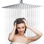 Tete de douche carr 304 inox, pommeau de douche anti - calcaire, pomme de douche 8 pouces, ultra - mince ...