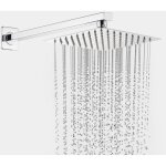 T�te de douche carr�e inox 20cm - �conome en eau, jet pluie, filetage 1 / 2 , rotative 360�, inclinable, ...